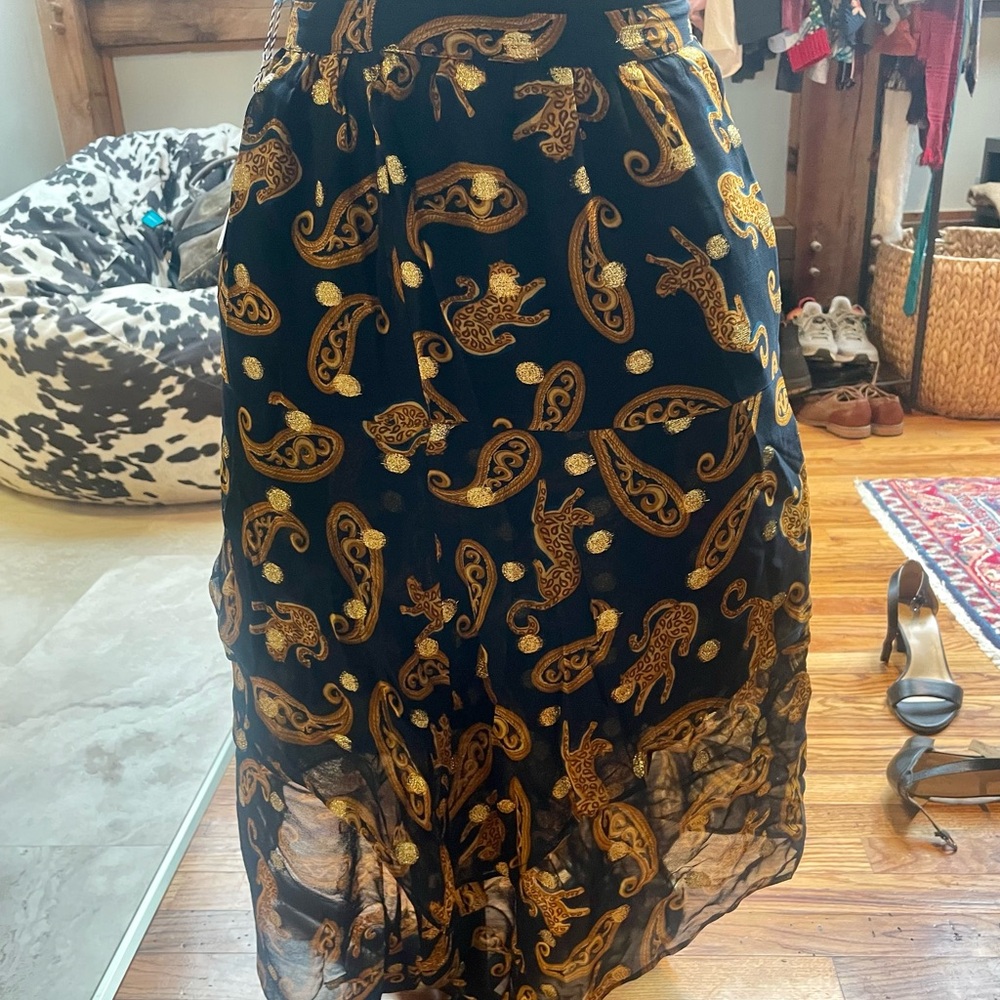 Farm Rio x Anthropologie Asymmetrical Flowy Skirt